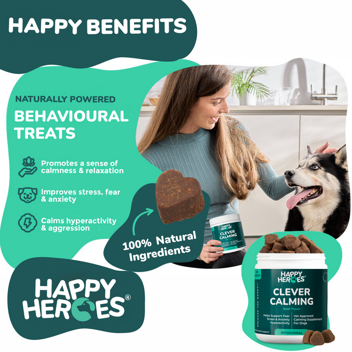 Key benefits of Happy Heroes Clever Calming dog chews